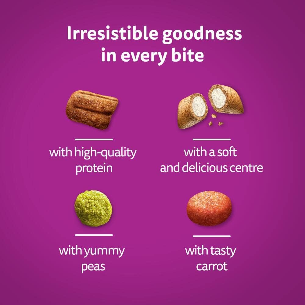 - 1+ Adult Dry Cat Food - 7Kg - Biscuits Made with Chicken - Bulk Cat Food Bag