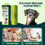 The Original Poop Bags- 1200 Bulk Roll Poop Bags 38% Biobased Pet Poop Bags