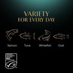 Fine Flakes in Jelly – Fish Collection – Wet Cat Food Pouches for Adult Cats – 40X85G Pack