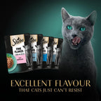 Fine Flakes in Jelly – Fish Collection – Wet Cat Food Pouches for Adult Cats – 40X85G Pack