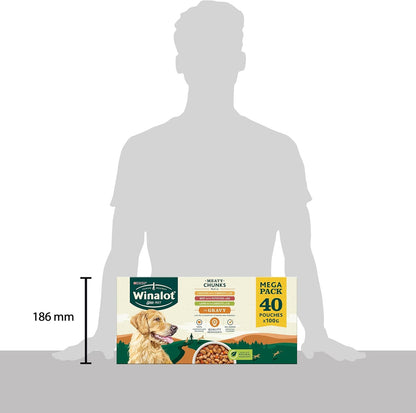 Meaty Chunks Mixed in Gravy Wet Dog Food Pouches 40X100G