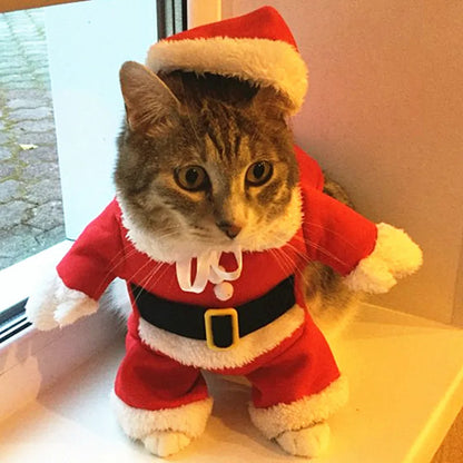 Santa Pet Costume – Cute Holiday Outfit for Cats & Dogs