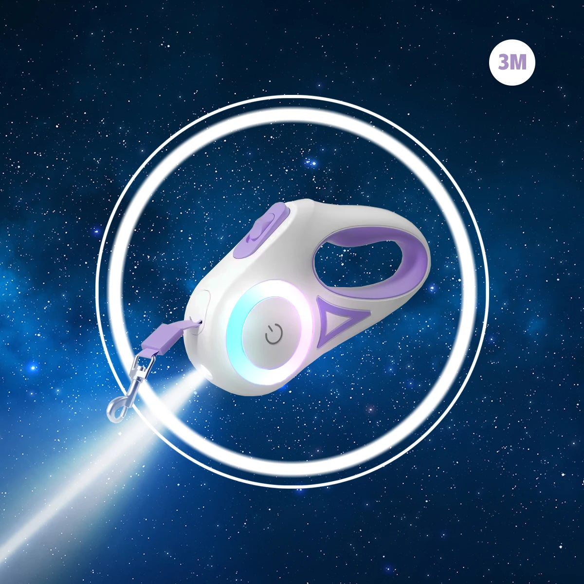 LED Retractable Dog Leash with Light for Puppies Small Medium Big Dogs Cats Pet Harness Straps Collar Accessories 3M 5M Roulette