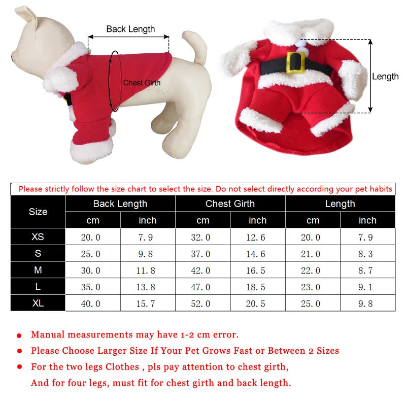 Santa Pet Costume – Cute Holiday Outfit for Cats & Dogs