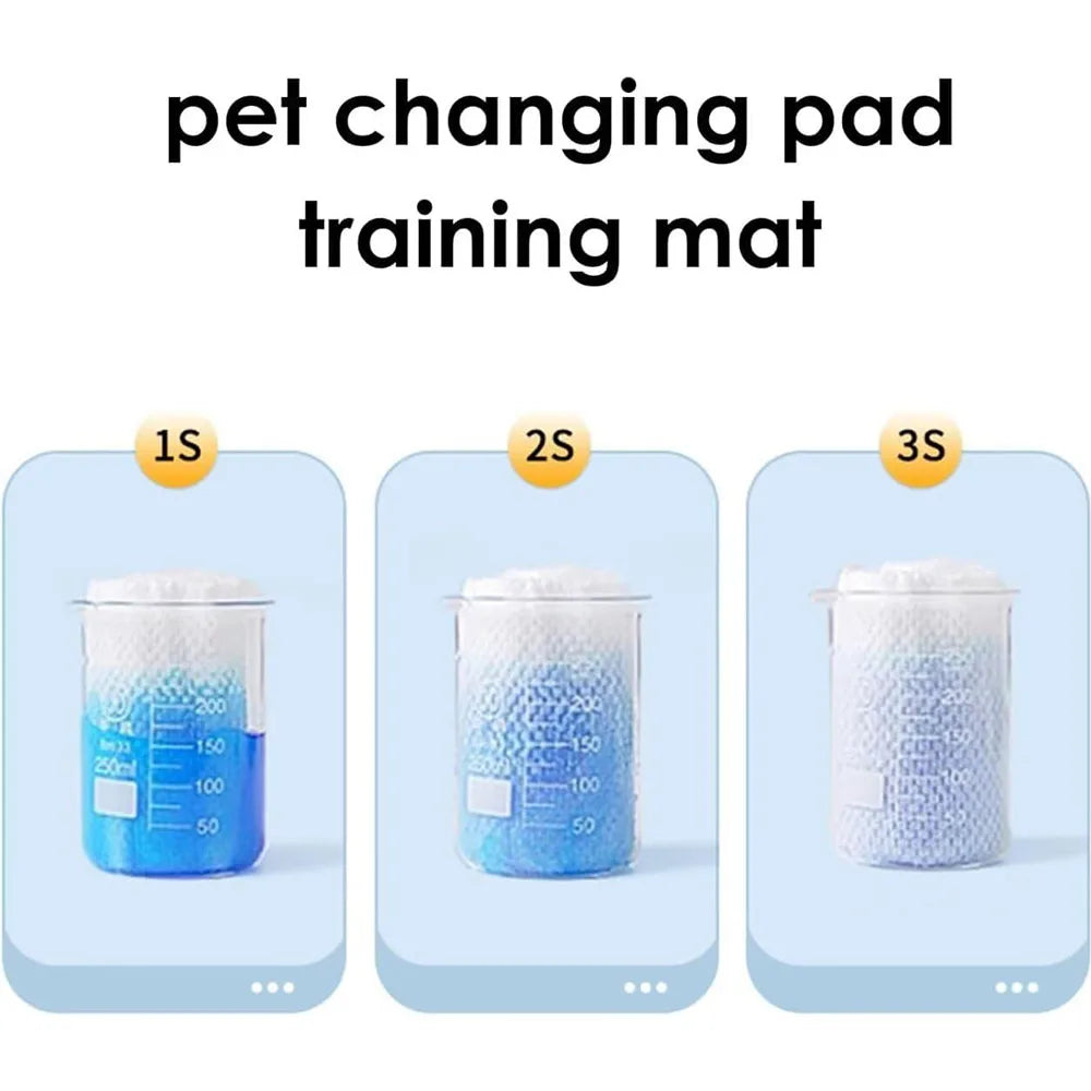 100Pcs/Bag Dog Urine Absorbing Paper Pet Absorbent Paper Pet Diaper Urine Pad Quick Dry Wipe Urine Absorbent Paper Pet Supplies