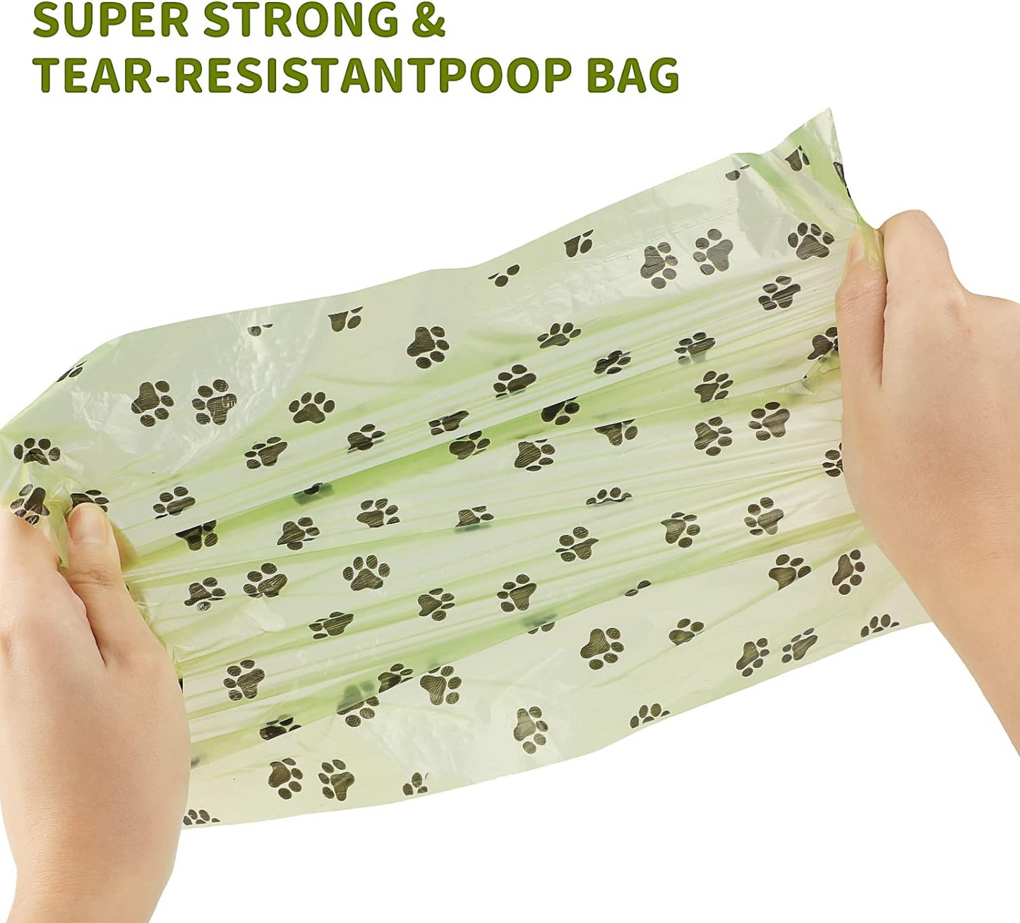 540 Dog Puppy Pets Poo Bags Degradable and Leak Proof with 1 Free Dispensers UK