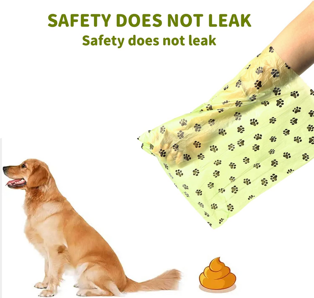 540 Dog Puppy Pets Poo Bags Degradable and Leak Proof with 1 Free Dispensers UK