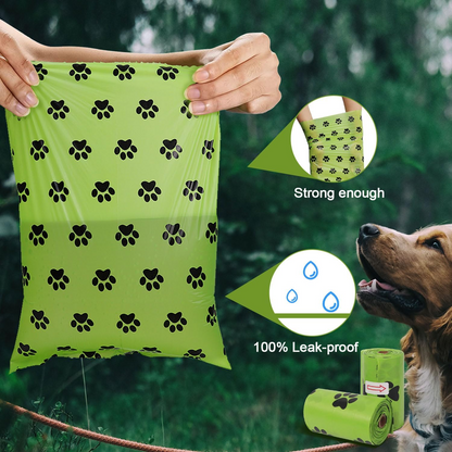540 Dog Puppy Pets Poo Bags Degradable and Leak Proof with 1 Free Dispensers UK